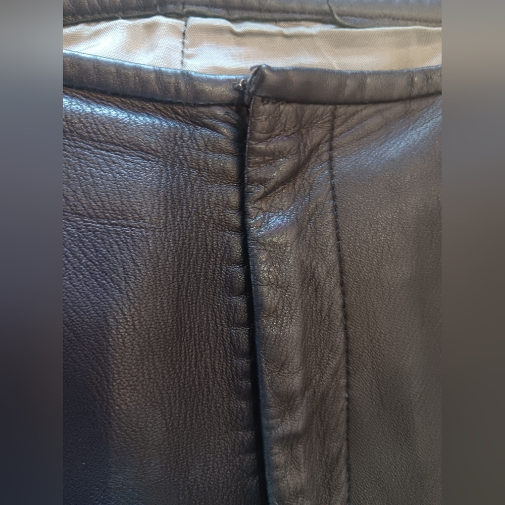 The Softest Black Leather Cigarette Pants - Picture 2 of 8